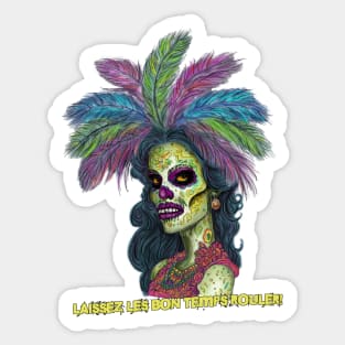 Mardi Gras Zombie Sticker